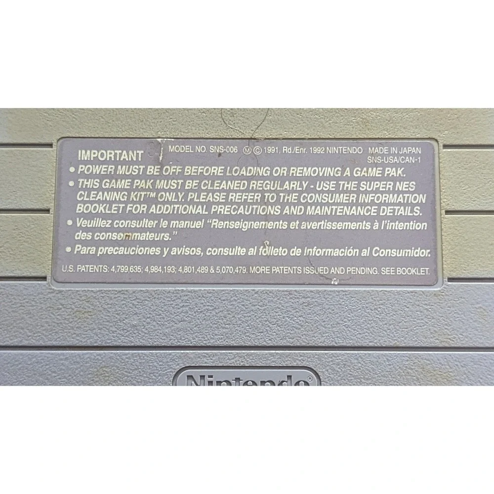 Super Mario World‎ Nintendo SNES Game Cartridge SNS-MW-USA-1 Authentic 1991 Gray